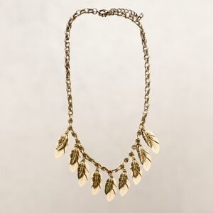 Park Lane Gold Leaf Statement Necklace Quality Fashion Jewelry